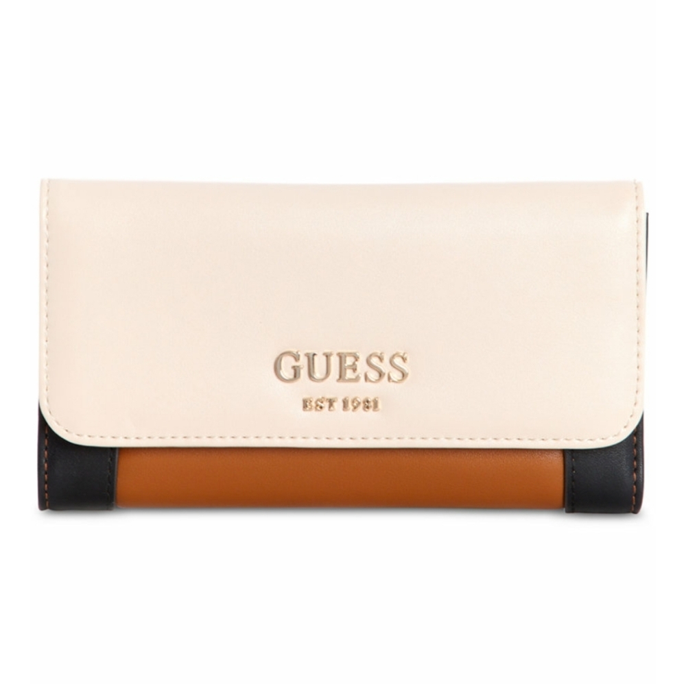 Guess trifold slim wallet 3 color design